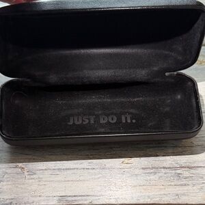 Nike Black Eyeglass Case with Slogan